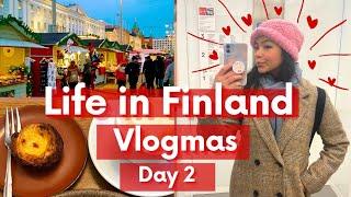 CHRISTMAS MARKET IN HELSINKI - Life in Finland Vlogmas Day 2️ | 