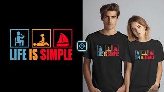 Custom T-Shirt Design | Merch by Amazon Design Photoshop CC Tutorial