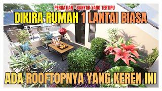 Gak Sangka Kan Rumah 7x10 Bs Tampil Keren + Punya Area Rooftop & Mezzanine