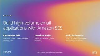 AWS re:Invent 2019: Build high-volume email applications with Amazon SES (EUC207)