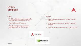 Accelerate AI development for Computer Vision on the NVIDIA Jetson with alwaysAI