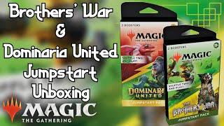 Magic: Brothers' War & Dominaria United Jumpstart Boosters Unboxing