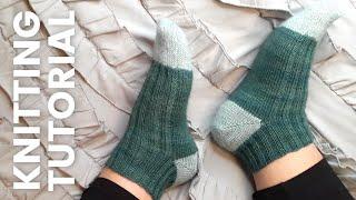 Sock Knitting on 9-inch Circular Needles [Full Tutorial]