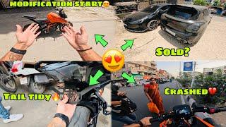 FINALLY NEW DUKE 390 PE MODIFICATION START HOGYI|| ALMOST CRASHED