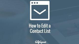 How To Edit Contact List