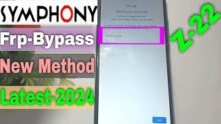 Symphony Z22 Frp Bypass New 2024 | Symphoy Android 9-10-11-12 Frp Bypass New 2024