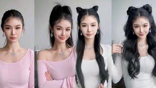 Super Easy & Cute Hairstyles Tutorials Korean Style for Girls 