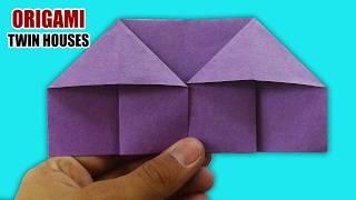 How To Make Easy Paper Twin Houses (Origami)| Simple Paper Twin Houses-Origami