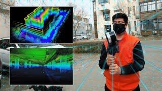 SLAM100  Handheld Lidar Scanning a Garage for point cloud