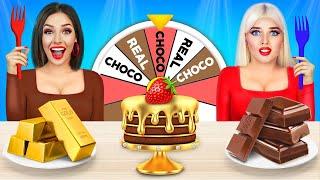 Desafio: Chocolate VS Comida de Verdade | 24 Horas de Doces! Guerra do Chocolate por RATATA POWER