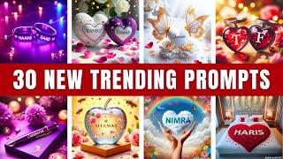 30 NEW TRENDING BING IMAGE CREATOR PROMPTS | How to Create 3D Images With Name photo editing