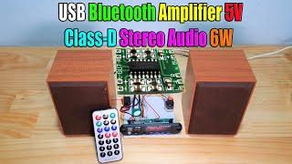 DIY Mini Bluetooth Amplifier 5V Class-D Stereo Using PAM8403A Board