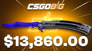 Unboxing a $13,000 KNIFE on CSGOBIG For $80...