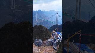 99% SECTION COMPLETED WORLD'S HIGHEST BRIDGE || Huajiang Canyon Bridge #bridge #engineering #highway