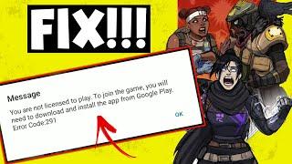 How To Fix You Are Not Licensed To Play Apex Legends Mobile Apex Legends Mobile You Are Not Licensed