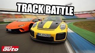 Porsche 911 GT2 RS vs Lamborghini Huracán Performante Track Battle sport auto