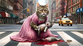 【Runaway Cat Attacks Cat Family】#kitten #catvideos #catstory #catlover #cute #cat #angrycat #sadcat