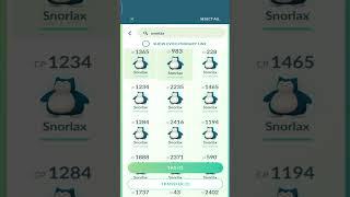 Transferring 280+ Snorlax for XL Candies But….Pokemon go.