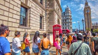 London Summer Walk  Big Ben to South Bank’s Golden Beach ️ 4K Binaural