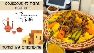 Live Thermomix / Le vrai Couscous au thermomix et pain Msemem avec les techniques de Nesrine