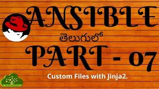 #Ansible in Telugu | on Demand | Custom Files With Jinja2 Template | Part - 07 #teluguitfactory