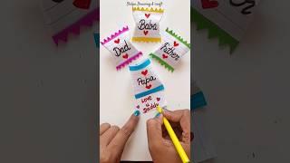 CuteFather's day card 2024 card idea #shorts #youtubeshorts  #father  #whitepaper #trending #viral