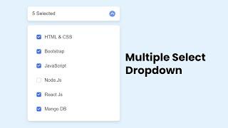 Multiple Select Dropdown With Checkbox Using HTML CSS and JavaScript