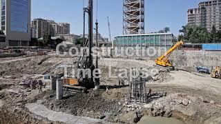 Construction Time Lapse vertical piles Port Baku 2