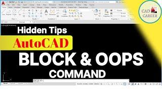 AutoCAD Hidden Tips | BLOCK Command & Oops Command | AutoCAD Tricks in Hindi | AutoCAD Tips & Tricks