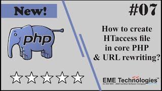 How to create HTaccess file in core PHP and URL rewriting.