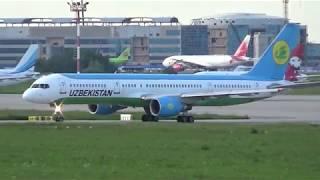 Uzbekistan Airways Boeing 757-231 Departure from DME/UUDD/Moscow