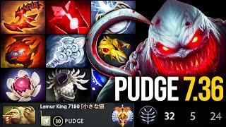  PATCH 7.36! — 32 KILLS ULTRA AGGRESSIVE PUDGE CARRY | Pudge 7.36 | Pudge Official