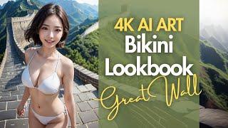 [4K] AI ART video - Japanese Model Lookbook at The Great Wall of China