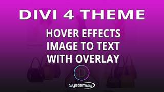 Divi Theme Hover Effects Image To Text With Overlay 