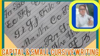 Capital & small Cursive writing Aa,Bb.