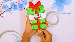 Christmas Crafts ideas Snowman pop out craft kids activities school activity Easy greeting card DIY