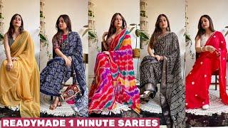 Amazon Ready To Wear Partywear Saree Haul Under Budget | 1 minute Indo Western Sarees | Mahima Giri