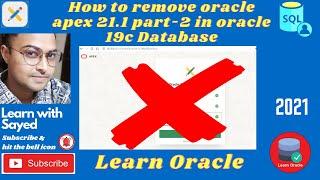 How to remove oracle apex 21.1 part-2 in oracle 19c Database