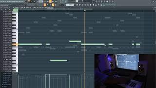 Making a travis scott type beat on fl studio from scratch! USING ONLY STOCK PLUGINS!!!