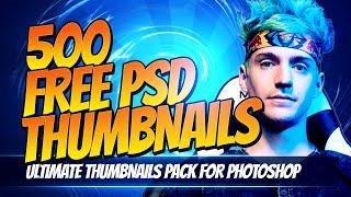 FREE 500 YouTube Thumbnail Template PSD | Free Download