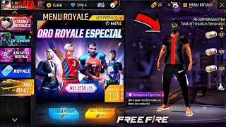 CORRE!! MELHOR OURO ROYALE ESPECIAL? SKINS DE GRAÇA, EMOTE BANDEIRÃO E MOCHILA DO COELHO - FREE FIRE