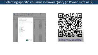 Selecting specific columns in Power Query (in Power BI or in Excel)