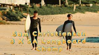 Style master Sam Christianson 3 x South African Longboard Surfing Champion ( 2021,2022,2023) at Jbay