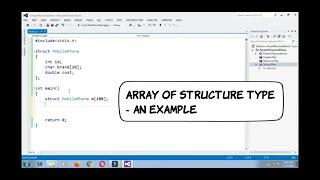 Array of Structure Elements | Programming in C