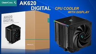 DeepCool  AK620 Digital CPU Air Cooler with Display Unbox install test