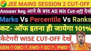 JEE Main 2024 Cut off | ALL NIT Cut off 2024 | JEE Main 2024 Marks Vs Percentile #jeemain2024