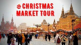 Moscow Christmas Markets on Red Square, Russia in December