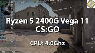 CS:GO Ryzen 5 2400G Test CPU@4.0Ghz Gameplay Benchmark Test