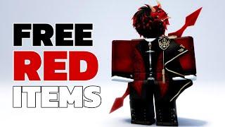 GET EVERY RED FREE ROBLOX ITEMS! (NEW 2024)