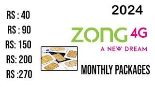 Zong packages 2024||Zong monthly packages for internet,call ,sms,onnet and of mins and social medi